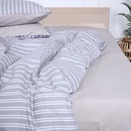 Простирадло MirSon Ranforce Elite 17-4775 Amiens 150х220 см сіре (2200008964207)