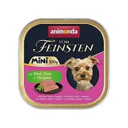 Влажный корм Animonda Vom Feinsten Adult Mini для собак мини-род, с говядиной, уткой + орегано 100 г