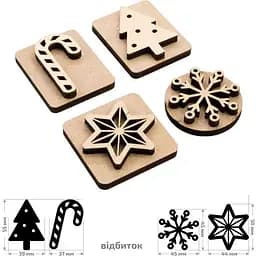 Набір штампів для вибійки Rosa Talent №2 Зима