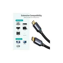 Кабель мультимедійний HDMI M to HDMI M 2.0m V2.1 8K60Hz HDR10 HLG Choetech (XHH01-BK) - мініатюра 5