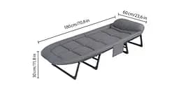 Портативне розкладне ліжко Relax Outdoor 180×60×30 см, залізна рама, до 120 кг, 5 регульованих положень - мініатюра 2
