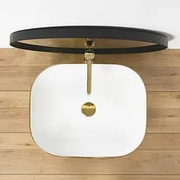 Умивальник Rea Floria gold/white накладний REA-U0027, Золотий - мініатюра 5