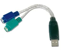 Переходник Digitus USB 1.1 - 2xPS/2, M/F (DA-70118)
