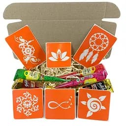 Набор цветной хны с трафаретами для био- тату №2 Fresh Tattoo color-henna-set-02