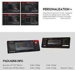 Клавиатура игровая механическая Fantech MK-853V2 Black Red Switch MARCOS MECHANICAL Eng/Укр/Рус - мініатюра 11