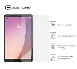 Захисне скло для планшета Lenovo Tab M8 4th Gen, Glass.CR, загартоване скло 9H, 2.5D, повне проклеювання, з олеофобним покриттям, проста установка та сумісність з чохлами всіх типів (Case friendly), ArmorStandart (ARM65579) - мініатюра 2
