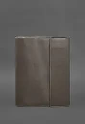 Шкіряна папка для документів "Сімейна" А4 на сегрегаторі з файлами темно-бежева