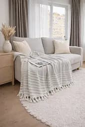 Плед-покрывало Cotton TURComFor коричневый хлопок евро 200х220 см TC303375984