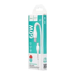 Кабель Hoco X37 Cool power 60W charging data cable Type-C to Type-C Білий - мініатюра 2