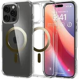 Прозорий чохол Spigen Ultra Hybrid MagSafe Gold для iPhone 16 Pro (ACS08132)