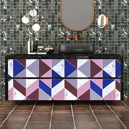 Самоклеюча плівка Sticker Wall SW-00001225 Рожеві трикутники 0,45х10м - мініатюра 5