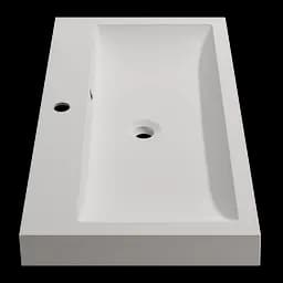 Раковина глянцева врізна Amidicon Lagune Slim 80 792x425 з литого каменю LAGUNE SLIM_80_HL, Білий - мініатюра 3