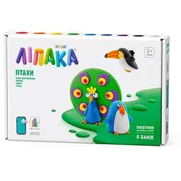 Набор самозатвердевающего пластилина Ліпака Птицы Пингвин Павлин Тукан (60026-UA01)