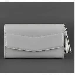 Шкіряна жіноча сумка Еліс сіра