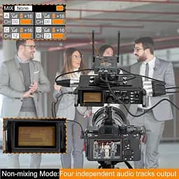 Бездротовий мікрофон Lavalier з 4 передавачами, Comica BoomX-U Qua UHF 24-канальний професійний - мініатюра 2