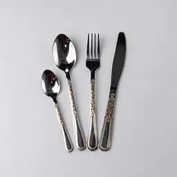 Набор столовых приборов Yiwu из нержавеющей стали на 6 персон столовая вилка ложка нож в подарочной упаковке HP-16978-24