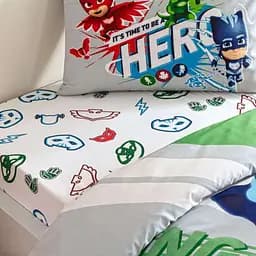 Підлітковий комплект Disney PJ Masks Super Team Ранфорс / простирадло на резинці Tac pbe0051160 - мініатюра 2