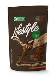 Сухой корм для стерилизованных кошек лосось Lifestyle Grain 400 г