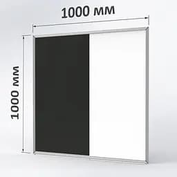 Комбінована дошка ТСО 1000х1000 мм крейдяно-маркерна (Графіт)
