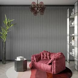 Рейка декоративна Wall Sticker WPC стінова 3000х160х23 мм Вугілля SW-00001534 - мініатюра 8