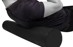 Масажний ролик (роллер) гладкий PowerPlay 4021 Fitness Roller Чорний (90x15 см) (PP_4021_Black_90*15) - мініатюра 3
