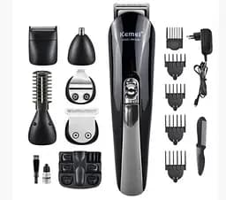 Машинка для стрижки Бритва Триммер Kemei KM-600 11 в 1 Стайлер с подставкой