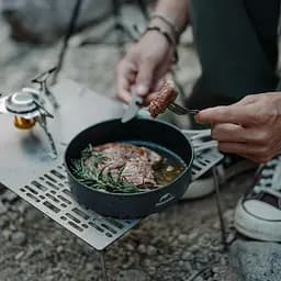 Набір посуду для кемпінгу Naturehike CNK2300CJ0002 алюміній (казанок + сковорода) 1,2 л - мініатюра 6