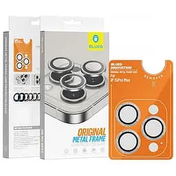 Захисне скло BlueO Metal на камеру для Apple iPhone 16 Pro / 16 Pro Max / 15 Pro / 15 Pro Max Срібний / Silver Diamond - мініатюра 2