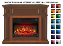 Електрокамін універсальний 2в1 ArtiFlame Linz AF23BS коричневий з LED підсвічуванням - мініатюра 4