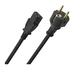 Кабель питания OEHLBACH Powercord C13 CEE7/7 Black 5m