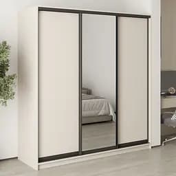 Шкаф-купе трехдверный MebelStar Комбо BG 2ДСП/Зеркало 200x60x210 см Кашемир (MBS-9120)