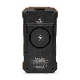Повербанк з сонячною панеллю 20000mAh Power Bank Kraft KPB-U2230WFCSL Orange бездротова зарядка LED-ліхтар (43-00064) - мініатюра 2