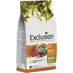 Сухой корм Exclusion Puppy Beef Medium Breed для щенков средних пород с говядиной 12 кг