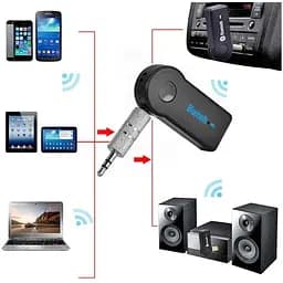 Бездротовий автомобільний Блютуз - ресивер Car Bluetooth 201 Чорний - мініатюра 2