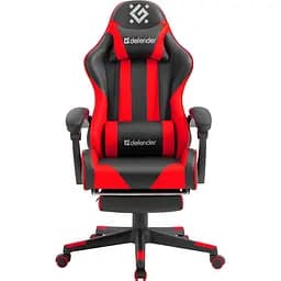 Кресло игровое Defender Rock, 50 мм, Класс 4, ПУ, подножка, черно-красное
