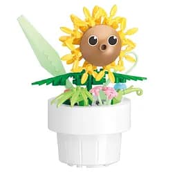 Конструктор Цветок в горшке, P2307, от 90 деталей, (В ассортименте)