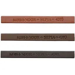 Набір художніх грифелів Koh-i-Noor Sepia Blocks 7х7х70 мм 3 кольори 6 шт. (4392) - мініатюра 2