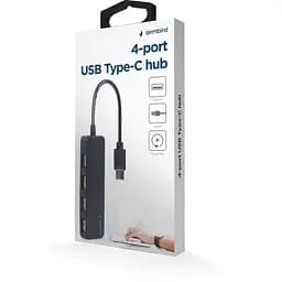 Концентратор Gembird USB-C 4 ports USB 2.0 black (UHB-CM-U2P4-01) - мініатюра 3