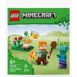 Конструктор LEGO Minecraft Конфлікт біля багаття Алекса 31 деталь (30732)