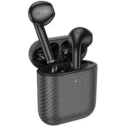 Bluetooth Стерео Гарнітура Hoco EW41 Plus, TWS, carbon version, BT5.3, 35mAh, 350mAh, 6h, Чорний