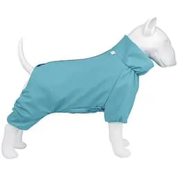 Дощовик для собак Waudog Clothes, водонепроникний, S32, В 47-50 см, С 35-38 см, блакитний
