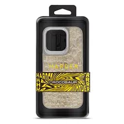 Кожаный чехол для Apple iPhone 15 Pro, Harder Crocosaur, бежевый, термополиуретан ТПУ + экокожа с текстурой крокодила, панель, защита корпуса, противоударный, микрофибра, рамка вокруг камеры, защита всего корпуса, (ARM76705) - мініатюра 3