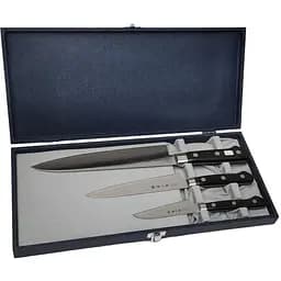 Набір з 3-х кухонних ножів Tojiro 9 см, 15 см, 21 см Чорний 000272029