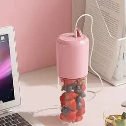 Портативний блендер/соковитискач N8 400+300ml 60W 1500mAh Pink - мініатюра 3