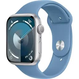 Смарт-годинник Apple Watch Series 9 GPS 45mm Silver Aluminum Case with Blue Sport Band M/L (MR9E3) [92663]