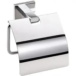 Тримач для туалетного паперу Bemeta Plaza з кришкою 118112012 Хром