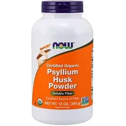 Натуральна добавка NOW Organic Psyllium Husks, 340 грам