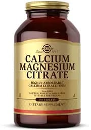 Вітаміни та мінерали Solgar Calcium Magnesium Citrate, 250 таблеток