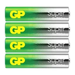 Батарейки GP SUPER ALKALINE 1.5V 24A21-SB4 Лужні LR03 AAA 4 шт. - мініатюра 1
