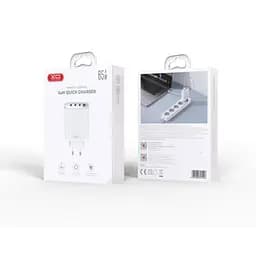 Мережевий зарядний пристрій XO CE23 (EU) 65W GaN Nitride (3USB-C+1USB-A) Fast Charging Charger Білий - мініатюра 2